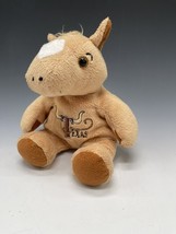 Souvies Texas Longhorns Horse 2014 Pony Beanie Plush Stuffed Animal Toy 6&quot; - £11.28 GBP