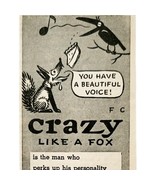 1944 Jeris Dandruff Shampoo Fox Crow Advertisement Hair Care Barber Supp... - $28.05 CAD