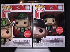 Funko Pop (Lot Of 2)  WWE Triple H Shawn Michaels GameStop Exclusive #99 #101 - £23.19 GBP