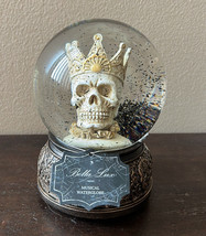 Bella Lux Halloween Decor King Skull  Water Globe Musical New - £31.96 GBP
