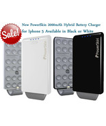 NEW POWERSKIN POP&#39;N APPLE IPHONE 5 HYBRID BATTERY CHARGER 2000mAh BLACK/... - $13.96