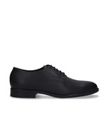 Men black derby shoes vegan leather microfiber dress office flat 5 eyele... - $2,988.33 MXN