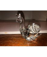 Solid Clear Glass SNAIL Paperweight Figurine 4&quot; Tall x 5&quot; - $13.67 CAD