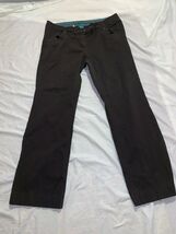 S.OLIVER DARK BROWN WOMENS STRAIGHT LEG COTTON/ELASTIC BLEND PANTS 14 35X30 - $10.12