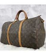 LOUIS VUITTON Monogram Keepall 45 PVC Leather Tote Bag Handbag Brown MBb... - $549.80 CAD
