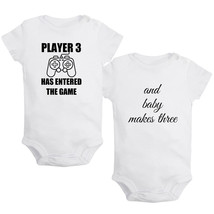 Player 3 Has Entered The Game Funny Rompers Baby Bodysuits Infant Jumpsuits 2PCS - £14.39 GBP