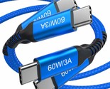 Usb C To Usb C Charging Cable 10Ft 60W [2-Pack], Long Type C Super Fast ... - $20.99