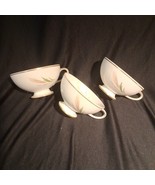 Vintage SET OF 3 Treasure Chest Tea/coffee Cups Wheat Gold Trim BavariaG... - $172.87 MXN