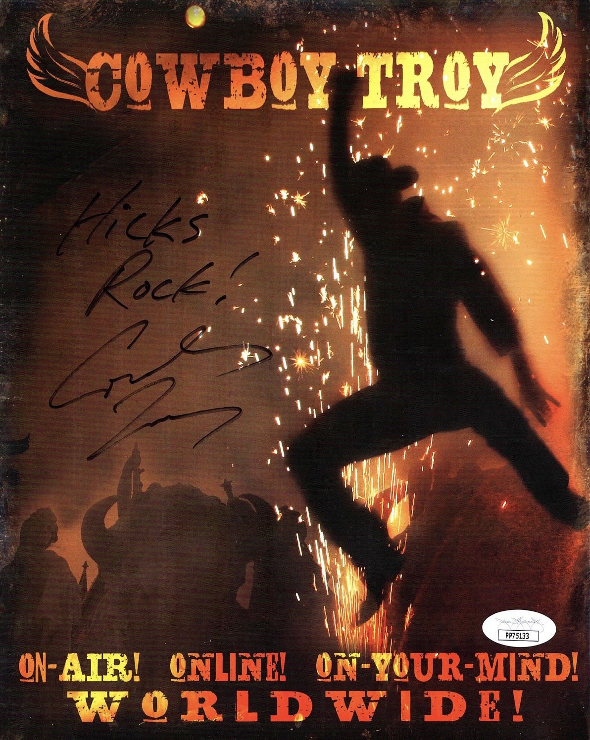 COWBOY TROY Autograph Hand SIGNED 8X10 PHOTO Country MUSIC JSA CERTIFIED - $74.99