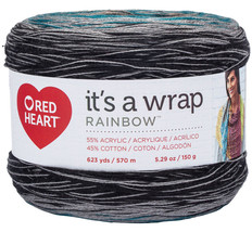 Red Heart It&#39;s A Wrap Rainbow Yarn, Couture, 5.29 Oz., 623 Yards - £12.73 GBP
