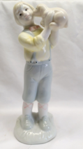 Prestige Collector&#39;s Club Excel Boy with Puppy  Porcelain 7” Tall Vintage - £14.64 GBP