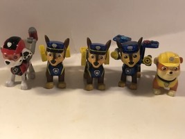 Paw Patrol Action Pups Lot Of 5 Figures Chase Rubble Marshall - £11.66 GBP