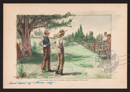 And He Stood There 1895 Bookplate Etching * Farm * Hand Tinted * 2007 C Peterson - £68.89 GBP