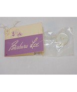 BARBARA LEE SWEATER BUTTON WHITE MOTHER OF PEARL STYLE DOUBLE HOLE - $1.88 CAD