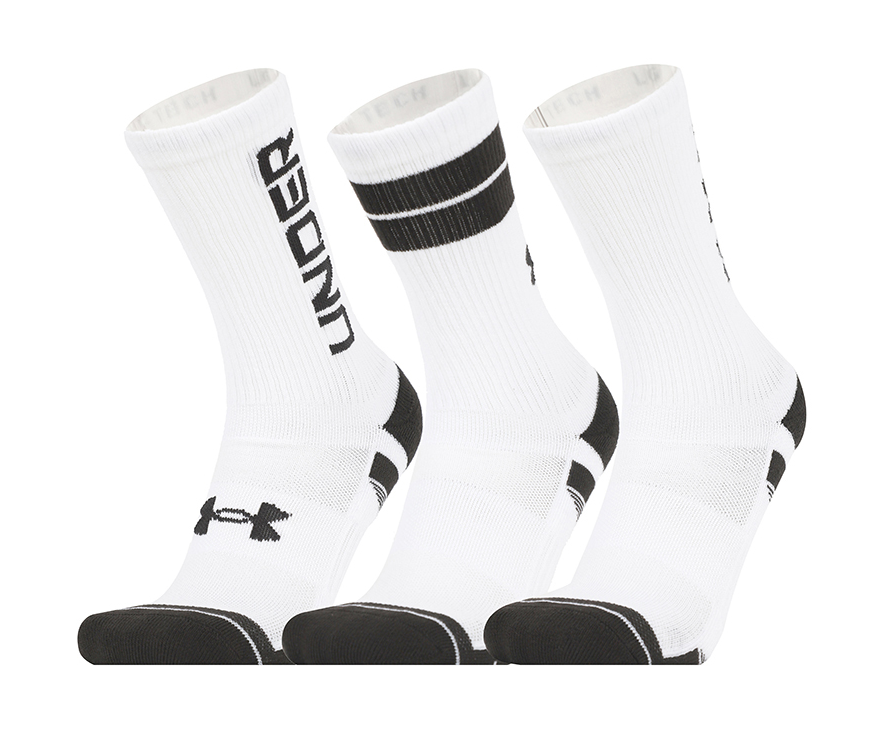 Under Armour Performance Tech Crew Socks 3pcs Training Sports Socks 1379... - $32.31
