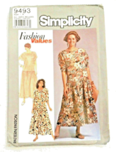 Vintage Sewing Pattern Simplicity 9493 Dress Misses 6-24 - £3.09 GBP