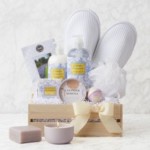 Spa Getaway: Lavender Chamomile Spa Gift Basket - $181.49