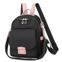 Fenong woman fashion small black backpack female casual lightweight travel backp - £119.73 GBP
