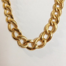 Napier Choker Link Chain Necklace Chunky Gold Tone Metal Smooth Textured... - $50.00