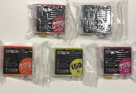 Genuine Epson 159 Black Color Lot 5  Pack Ink Cartridges Stylus Photo R2000 - £19.45 GBP