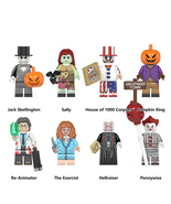 8Pcs Halloween Horror Theme Minifigures The Exorcist Hellraiser Sally Mi... - $21.59