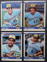 1984 Fleer Update Milwaukee Brewers Team Set of 4 Baseball Cards - £1.96 GBP