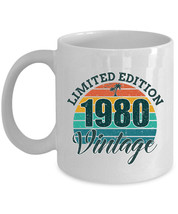 Vintage 1980 Mug Limited Edition 44 Year Old Retro Sunset Mug 44th Birthday Gift - £11.93 GBP