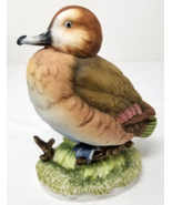 Canvasback Duck Figurine Handcrafted Collectible Bird Porcelain Lefton J... - $18.95