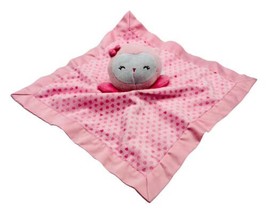 Carters Child Of Mine Owl Lovey Security Blanket Pink Heart Plush Toy 12 inch - $12.19