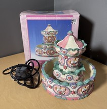 HORSES CRACKER BARREL CAROUSEL COLLECTION WATER FOUNTAIN MERRY GO ROUND ... - $54.95