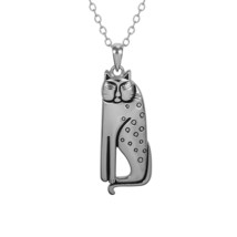 Laurel Burch Siamese Cat Sterling Silver Pendant with Necklace - £32.37 GBP