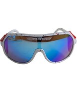 Pit Viper Sunglasses White Red Shield Blue Purple Lens Gafas Sol - $58.41