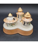 Antique Vintage c.1920s Japanese Noritake Lusterware Salt Pepper Condime... - $54.12 CAD