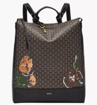 Fossil Elina Large Convertible Backpack Black Floral SHB2998979 NWT $230 Retail - £75.07 GBP