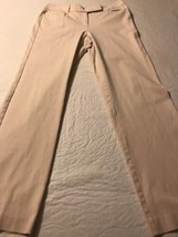 Talbots Women&#39;s Pants Signature Straight Fit Ivory Stretch Size 8 X 30 - $11.88