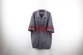 Vintage 90s Streetwear Mens XL Tribal Collared Bowling Casino Poker Button Shirt - $49.45