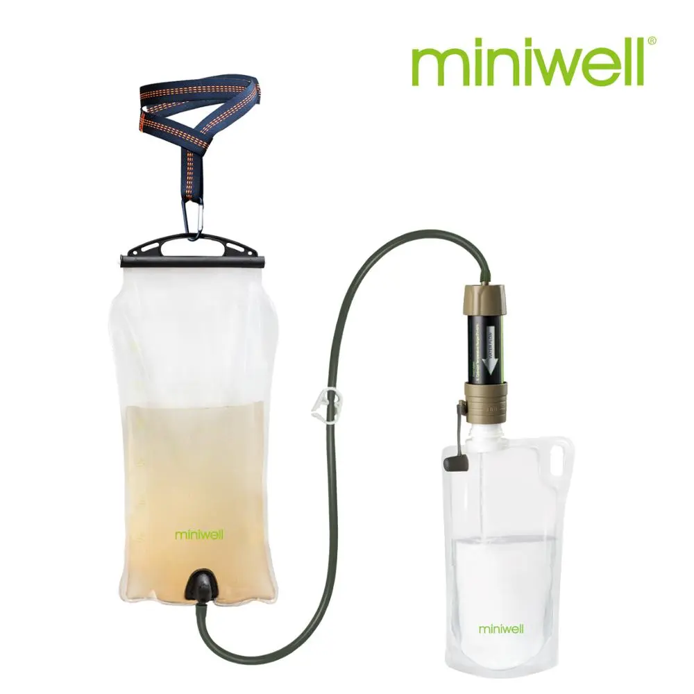 Miniwell Outdoor Gravity Water Filter System for Hiking, Camping, Survival and - £57.65 GBP