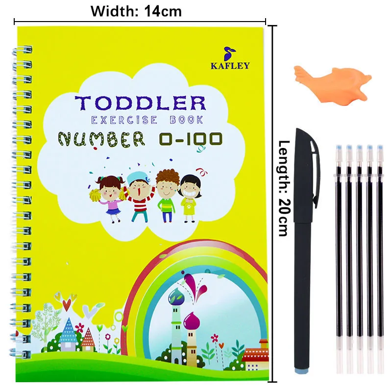 Game Fun Play Toys 2021 Reusable Children 3D Copybook For Calligraphy Numbers 0- - £23.18 GBP