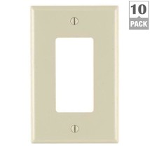 Open Box - Leviton 1-Gang Rocker Wall Plate M56-PJ28-TM Almond (10 pack) - $8.90