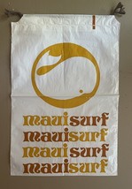 Rare VTG Maui Surf Beach Shop Store Plastic Shopping Drawstring Bag Whal... - $18.55