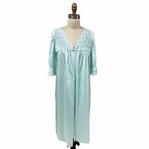 RETRO 60-70s VTG Vanity Fair Aqua 2 Piece Robe &amp; Nightgown Set M  Lace F... - $2,142.49 MXN