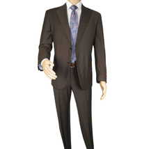 Men Suit BERLUSCONI Turkey Italian Wool 180's Portly Drop 4 Pants K255-07 Brown image 5