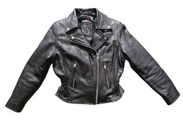 Vintage Leather King Echtes Leder Womens Biker Punk Jacket Terminator Sz... - $147.00