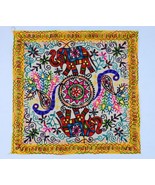 Cotton table cover met runner cloth throw Wall Hanging hand embroidered 36&quot; - £19.16 GBP