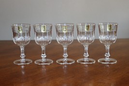 Lot of 5 Vintage VMC REIMS France Crystal Cordial Shot Liquor Stem Glass... - $20.00