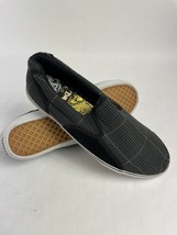 Draven Men&#39;s Plaid Gray Black Skate Slip On Canvas Shoes Sneakers Size 6.5 - £23.59 GBP