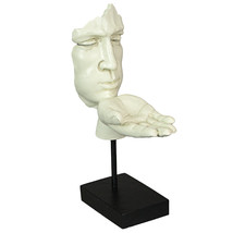 12in Resin Blowing A Kiss Decorative Sculpture with Museum Base Home Decor - £55.22 GBP