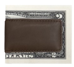 Genuine Leather Strong Magnetic Slim Pocket Money Clip Holder USA Seller - £9.38 GBP