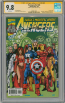 CGC SS 9.8 Avengers #25 SIGNED George Perez Art Thor Iron Man Scarlet Witch Cap - £152.72 GBP