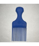 Vintage Goody Hair Pick Comb Blue Croc Texture Handle 9 Prong USA Made - $12.86